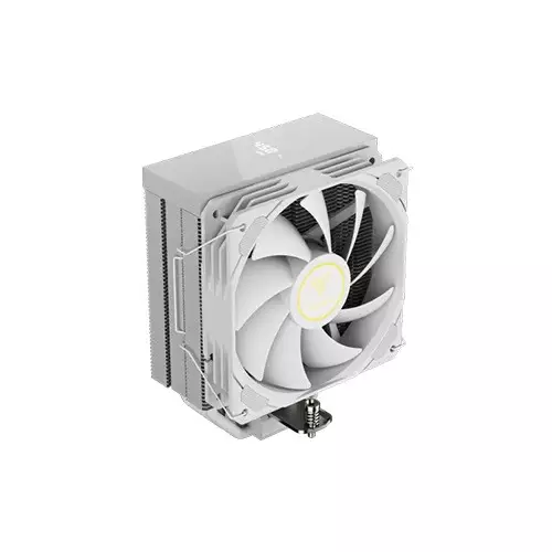 Gamdias BOREAS E2-41D WH 120mm PWM Fan 4 Heat Pipes Single Tower Air CPU Cooler (White) with Digital Display