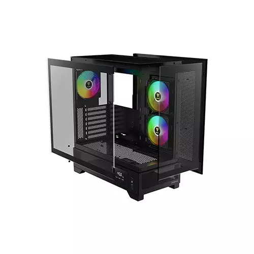 Gamdias ATLAS M1 Built-in 120mm 3 ARGB PWM Fans ATX Mid-Tower Gaming Casing (Black)-gallery-3