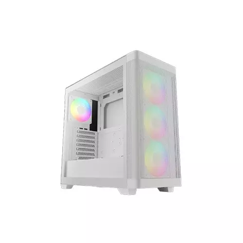 Gamdias ATHENA M3 WH ARGB Built-in 4 PWM Fans E-ATX Mid-Tower Gaming Casing (White)