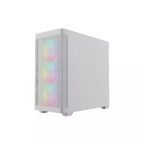 Gamdias ATHENA M3 WH ARGB Built-in 4 PWM Fans E-ATX Mid-Tower Gaming Casing (White)-gallery-3