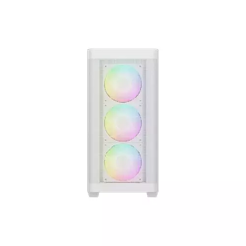 Gamdias ATHENA M3 WH ARGB Built-in 4 PWM Fans E-ATX Mid-Tower Gaming Casing (White)-gallery-1