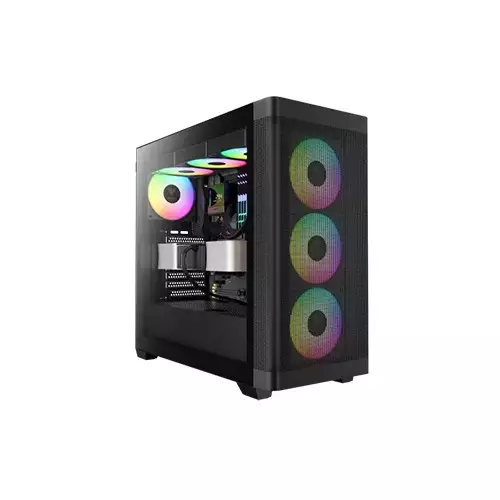 Gamdias ATHENA M3 ARGB Built-in 4 PWM Fans E-ATX Mid-Tower Gaming Casing (Black)