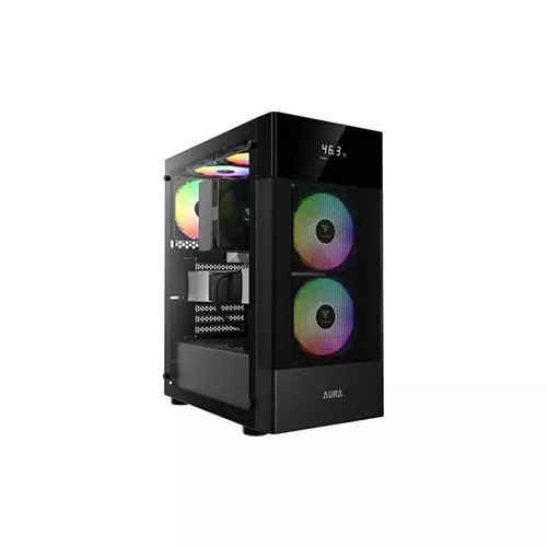 Gamdias AURA GC5 Digital Display Mesh ARGB Mid-Tower ATX Gaming Casing