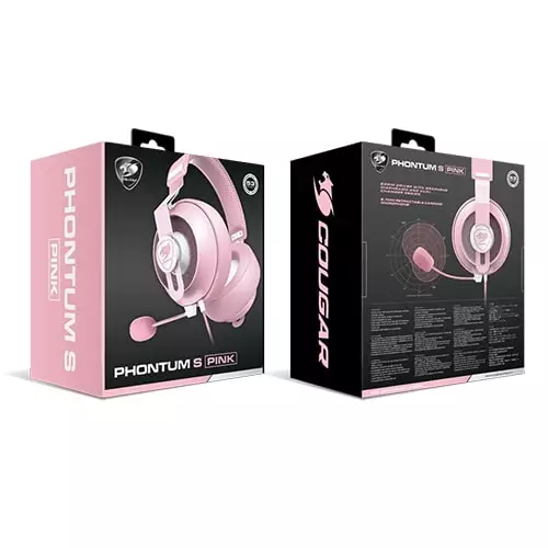COUGAR PHONTUM S Universal PINK Stereo Dual Chamber Gaming Headset - 7
