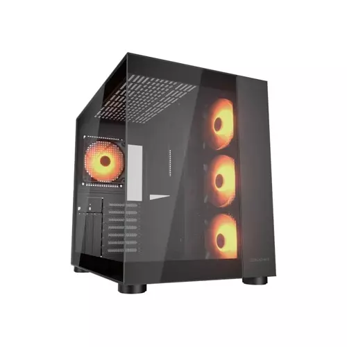 Cougar FV150 RGB Mid Tower Micro ATX Dual Chamber Computer Case - Black