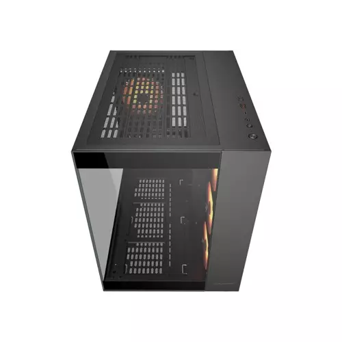 Cougar FV150 RGB Mid Tower Micro ATX Dual Chamber Computer Case - Black-gallery-3