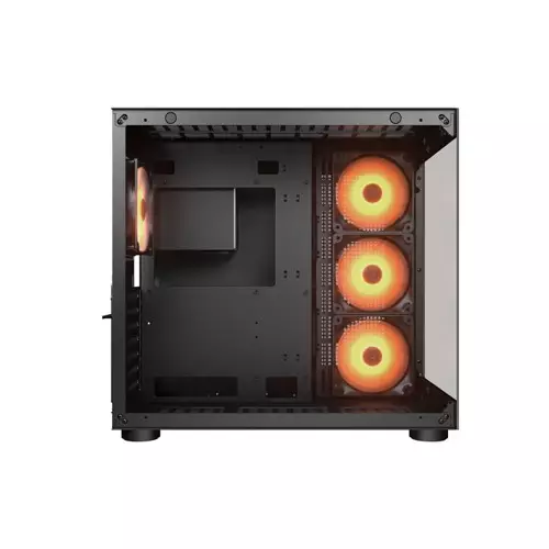 Cougar FV150 RGB Mid Tower Micro ATX Dual Chamber Computer Case - Black-gallery-5