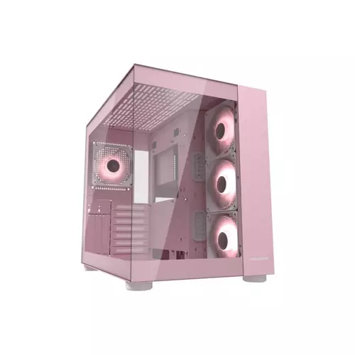 Cougar FV150 RGB Mid Tower Micro ATX Dual Chamber Computer Case - Pink