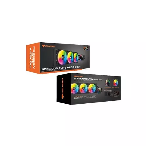 Cougar POSEIDON ELITE 360mm ARGB High Performance AIO Liquid Cooler (Black)-gallery-5