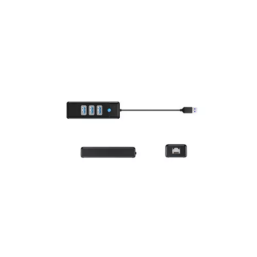 ORICO PW3UR-U3 3-Port USB-A 3.0 Hub with RJ45 Port - 3