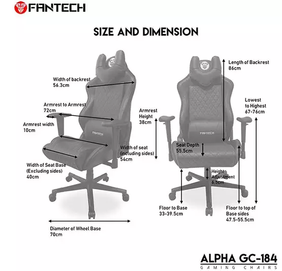 Fantech GC184 Ergonomic Gaming Chair - 3