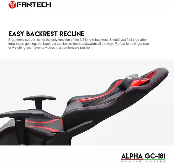 Fantech Alpha GC-181 Ergonomic Gaming Chair(Red) - 0