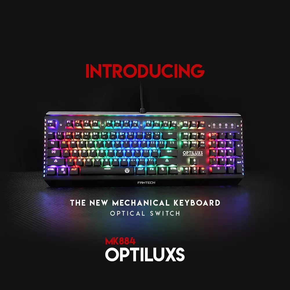 Fantech MK884 RGB Optiluxs Full Size RGB Optical Switch Keyboard - 2