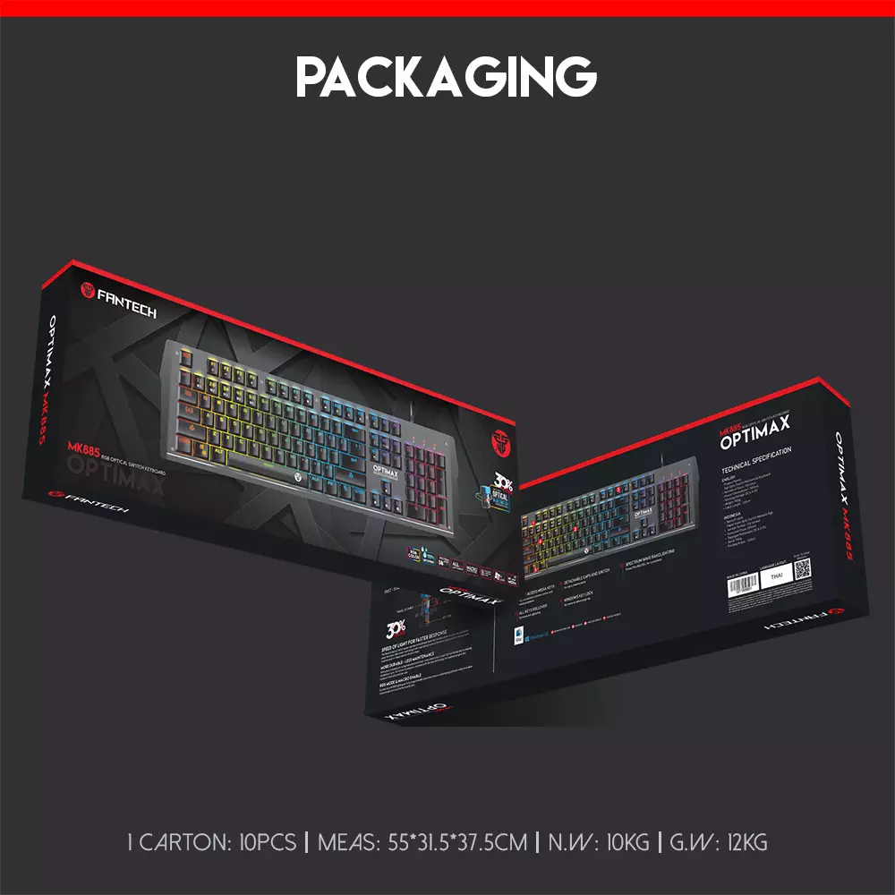 Fantech MK885 RGB Optimax Full Size Edition RGB Optical Switch Keyboard - 1