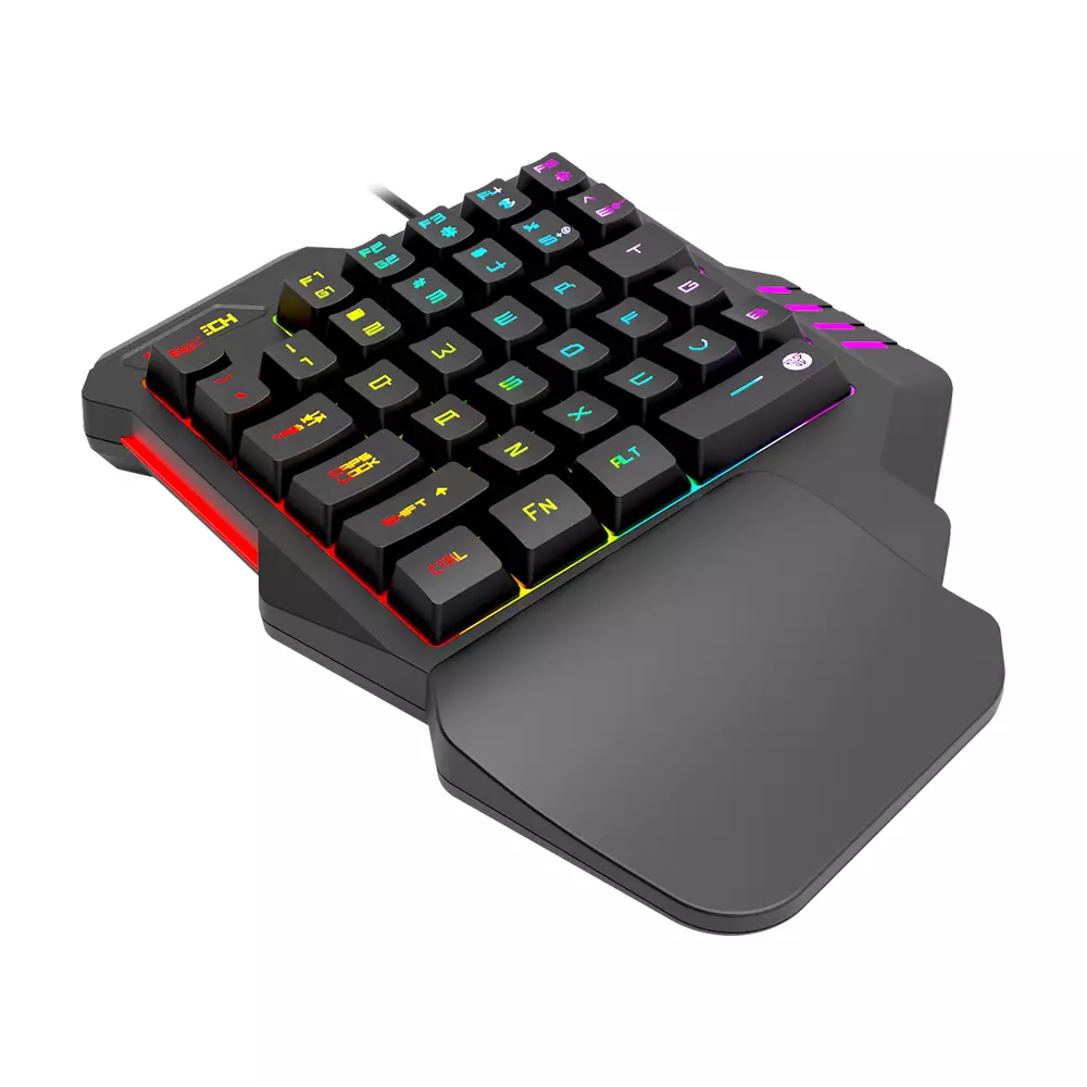FANTECH ARCHER K512 RGB Waterproof Ergonomic 35Keys One-Hand Gaming Keyboard - 2