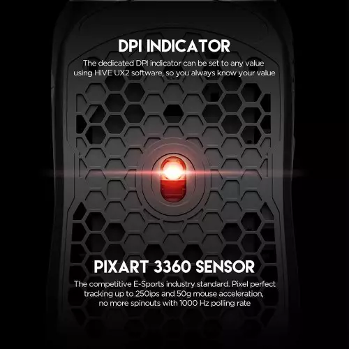 Fantech UX2 Hive 12000 DPI Honeycomb Shell RGB Gaming Mouse-gallery-3