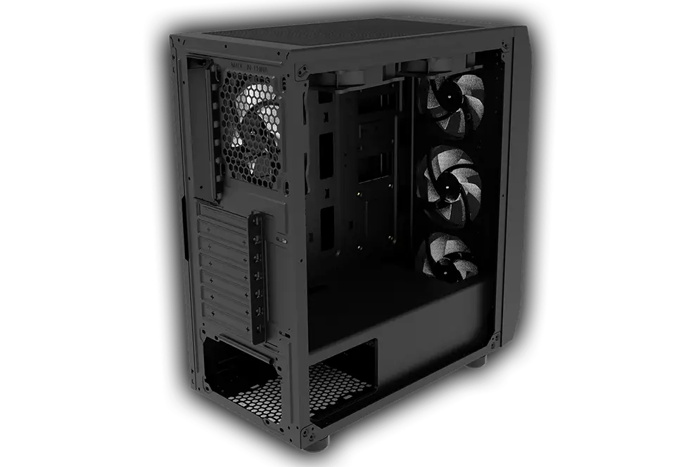 FANTECH AERO CG80 MID TOWER BLACK ATX GAMING CASING - 2