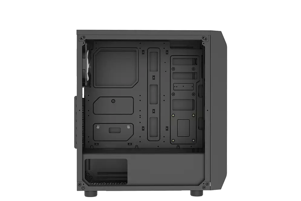 FANTECH AERO CG80 MID TOWER BLACK ATX GAMING CASING - 3