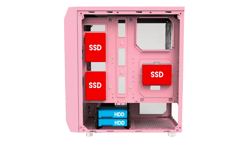 FANTECH AERO CG80 MID TOWER PINK ATX GAMING CASING-3