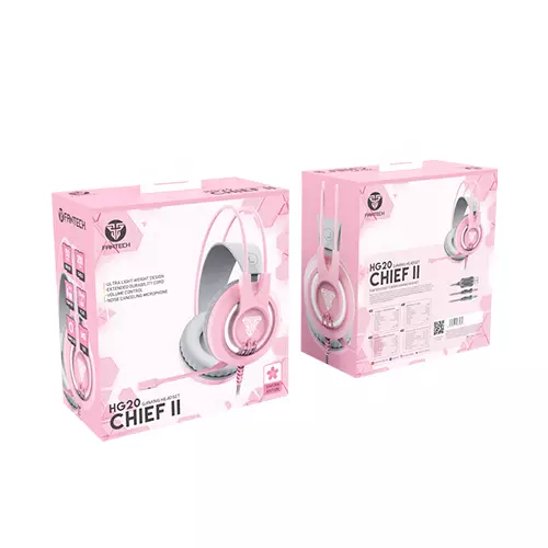 Fantech HG20 Chief II Sakura Edition RGB Gaming Headset (Pink)-3