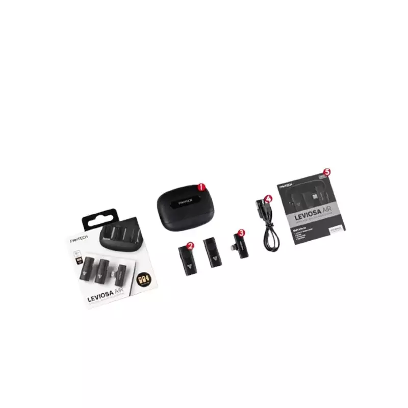 Fantech LEVIOSA AIR WMV21L Lightning Dual Mic Type C Wireless Microphone-4