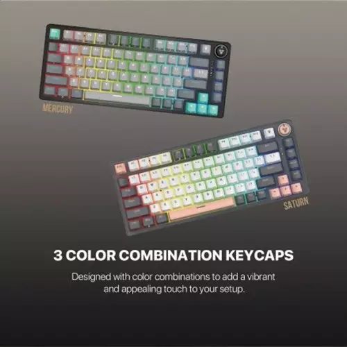 Fantech ATOM PRO83 MK913 Blue Switch/ Red Switch RGB Gaming Mechanical Keyboard (Mercury Grey)-2