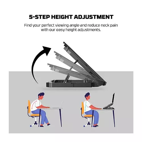 Fantech NC14 16 Inch Laptop Cooler with phone holder - 1