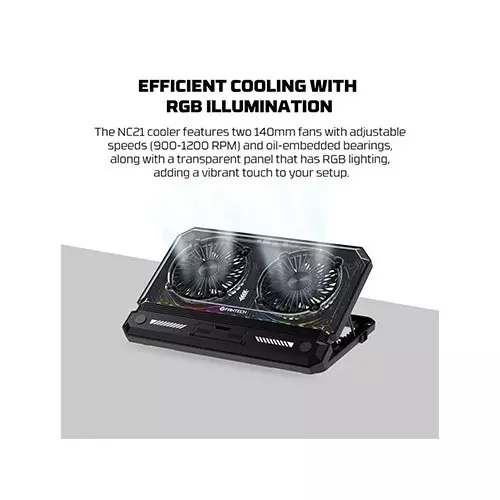 Fantech NC21 17 Inch Laptop Cooler with phone holder - 1