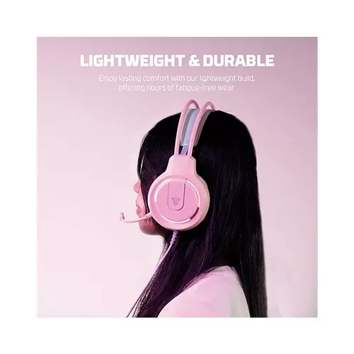 Fantech FLASH HQ53 Lightweight Gaming Headset (Pink) - 2