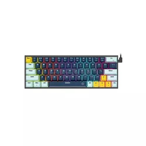 Fantech ATOM63 MK874V2 Mizu Edition Wired RGB Mechanical Keyboard - Navy Blue (Red Rosie Switch)