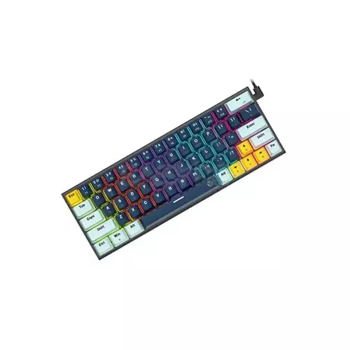 Fantech ATOM63 MK874V2 Mizu Edition Wired RGB Mechanical Keyboard - Navy Blue (Red Rosie Switch) - 1