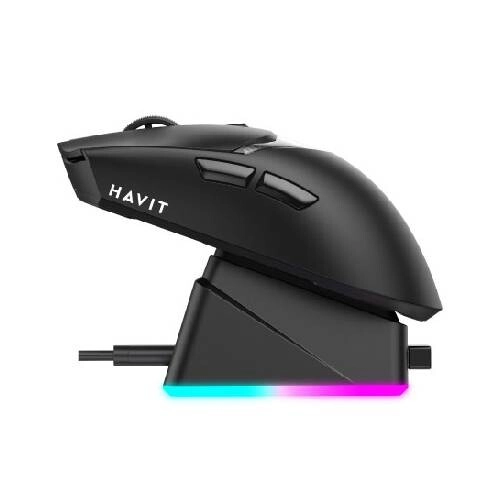 Havit Houyi-M4 Pro X Tri-Mode Gaming Mouse with RGB Charging Dock