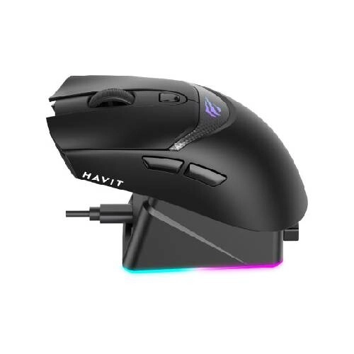 Havit Houyi-M4 Pro X Tri-Mode Gaming Mouse with RGB Charging Dock - 1