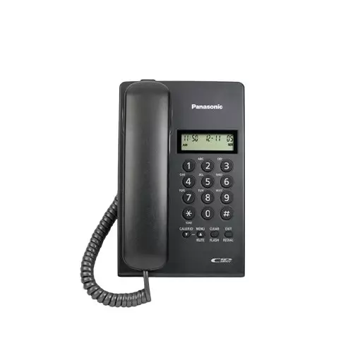 Panasonic KX-TSC60SXB Corded Black Landline Phone With Caller ID