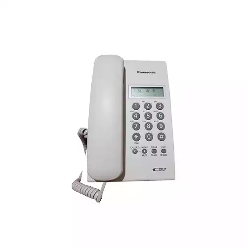 Panasonic KX-TSC60SXB Corded White Landline Phone With Caller ID
