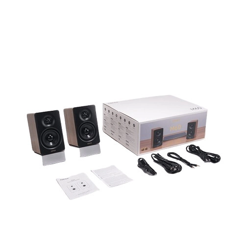 Edifier M60 2:0 Bluetooth White Compact Desktop Speaker (Classic OAK) - 4