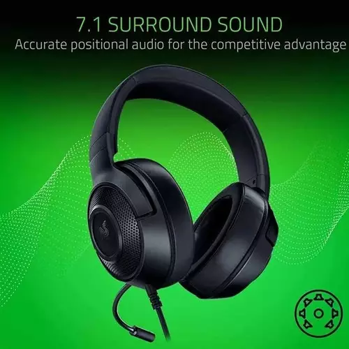 Razer Kraken X 7.1 Surround Sound Gaming Headset (Black)-1