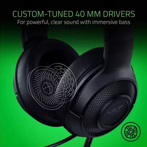 Razer Kraken X Essential 7.1 Wired Gaming Headphone - Black-gallery-3