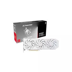 Powercolor RX9060XT 16G-L/OC/WHITE Hellhound Spectral AMD Radeon RX 9060 XT 16GB GDDR6 White Graphics Card