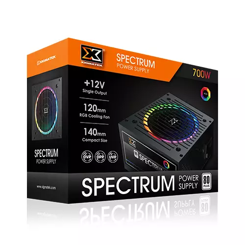 XIGMATEK SPECTRUM 700W 80+ RGB POWER SUPPLY