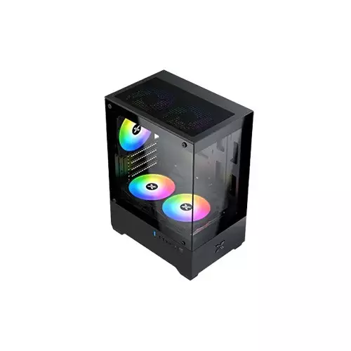 Xigmatek View II ARGB Mini-Tower M-ATX Gaming Black Computer Case-1