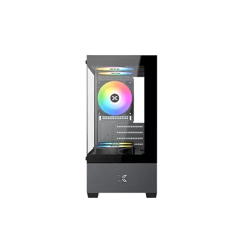 Xigmatek View II ARGB Mini-Tower M-ATX Gaming Black Computer Case-2