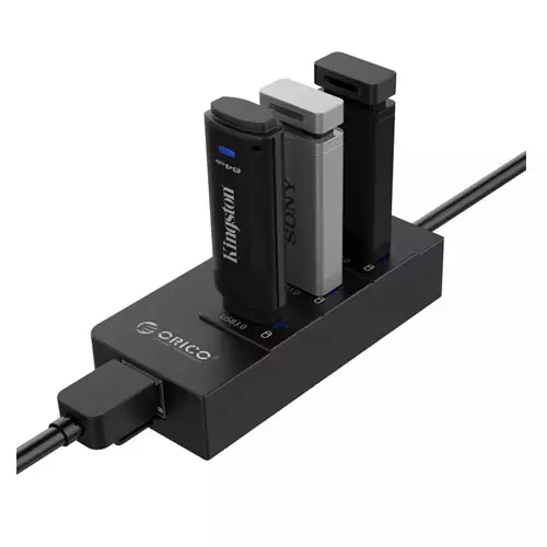 ORICO HR01-U3 USB3.0 Hub with Gigabit Ethernet Converter - 0