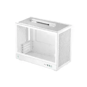 Deepcool CH160 PLUS Mini Tower Mini-ITX Computer Case (White)