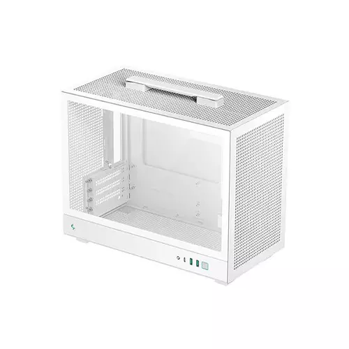 Deepcool CH160 PLUS Mini Tower Mini-ITX Computer Case (White)