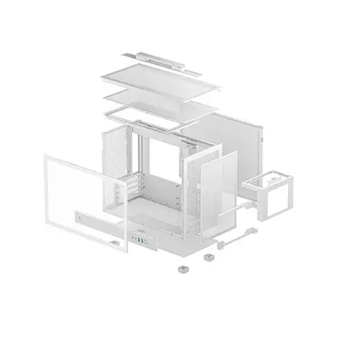 Deepcool CH160 PLUS Mini Tower Mini-ITX Computer Case (White)-gallery-3