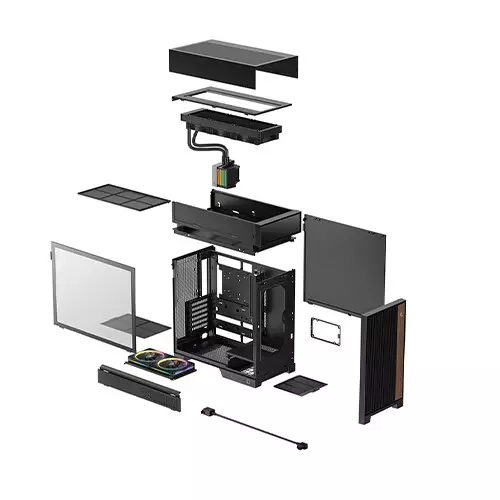 DeepCool CL6600 ARGB ATX Mid Tower Gaming Case with Pre-Installed Radiator-gallery-4