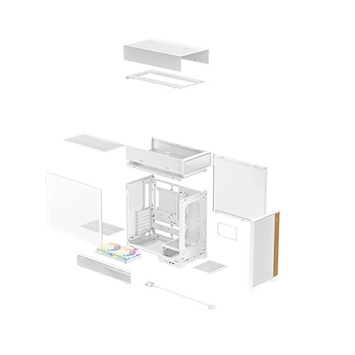 DeepCool CL660 WH ARGB Mid Tower ATX Computer Case - 3