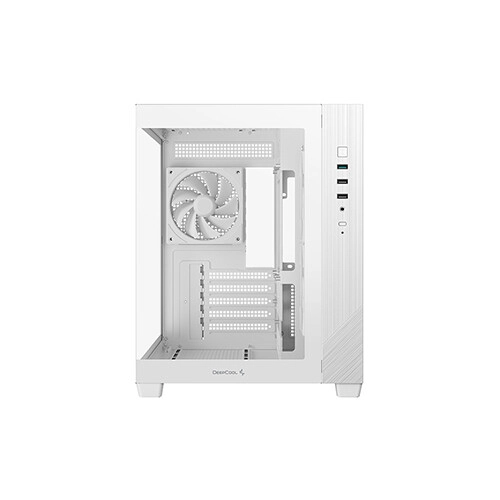 Deepcool CG330 3F WH Micro-ATX Compact Gaming Case - 1