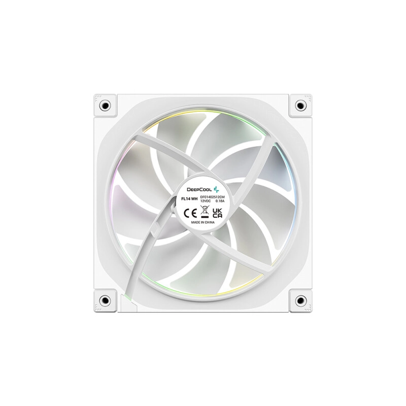 Deepcool FL14 WH 3 IN 1 140mm RGB Case Fan (White) - 2